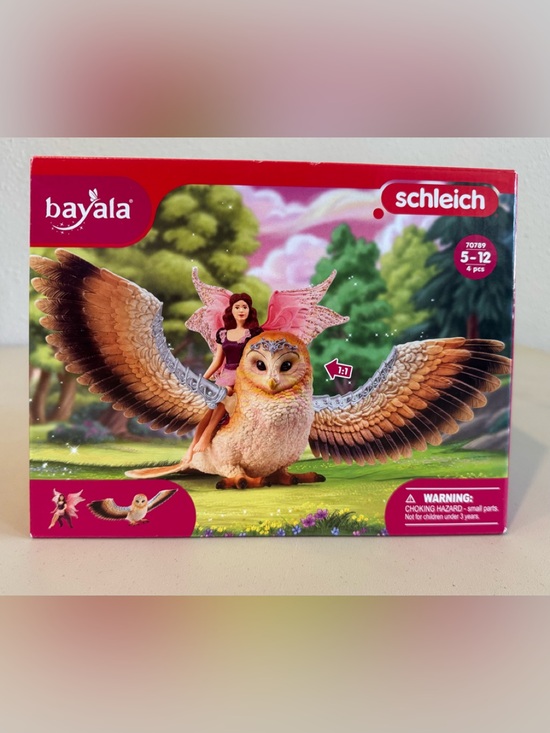 schleich Other - New Schleich Bayala 70789 Fairy in Flight on Glam Owl fantasy figures